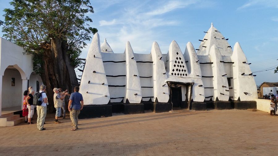 The historic mud-and-timber Larabanga Mosque near Mole National Park