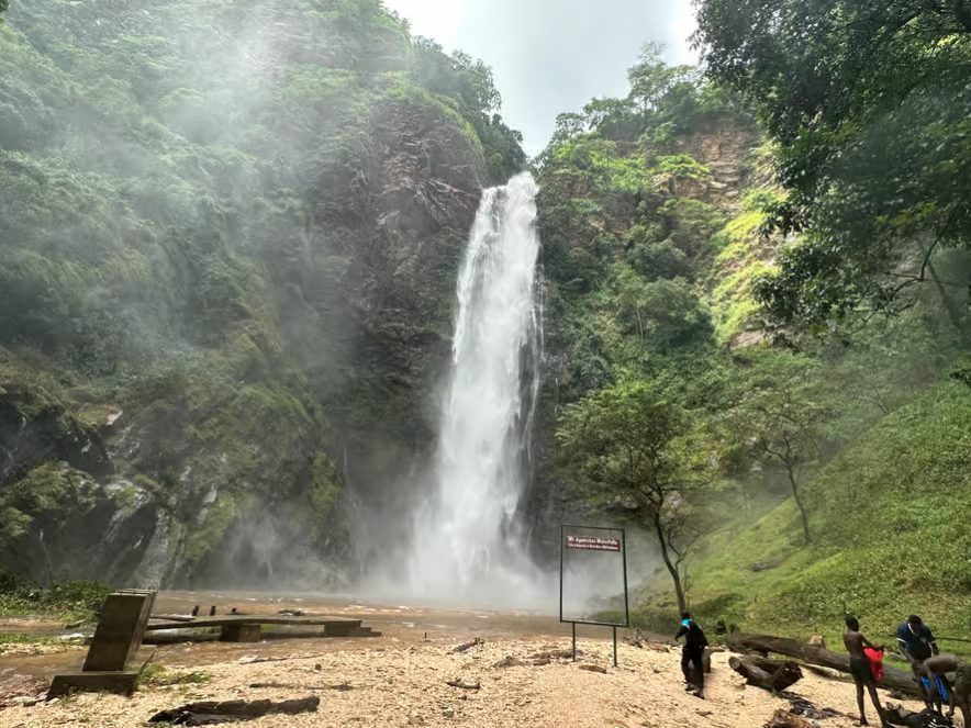Wli Falls cascading through the Agumatsa gorge